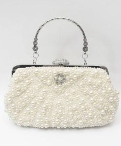 Pearl-Trimmed Evening Bag